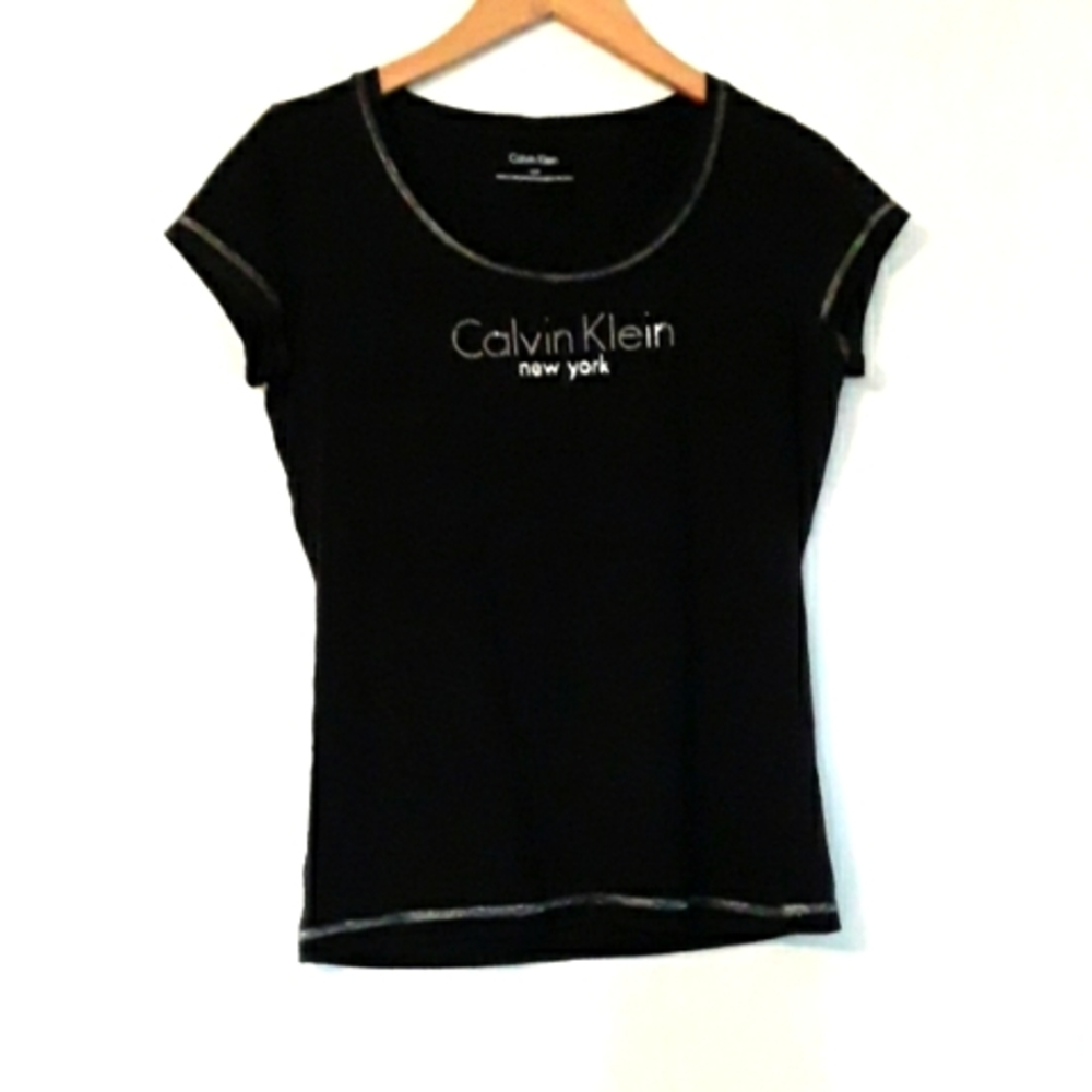 Calvin Klein Black Short Sleeved Shirt Medium